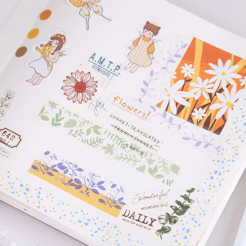 Benkyo Studio // Premium Floral 5-Piece Washi Sets