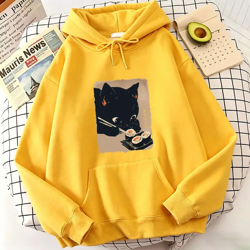 Benkyo Studio // Kuroneko Series | Sushi Hoodie