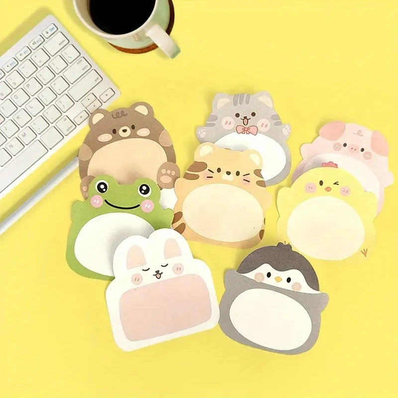 Benkyo Studio // 8-Pack Chibi Animal Post-its
