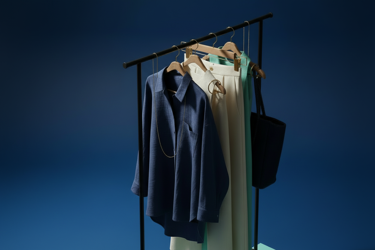 Clothes rack — landscape crop